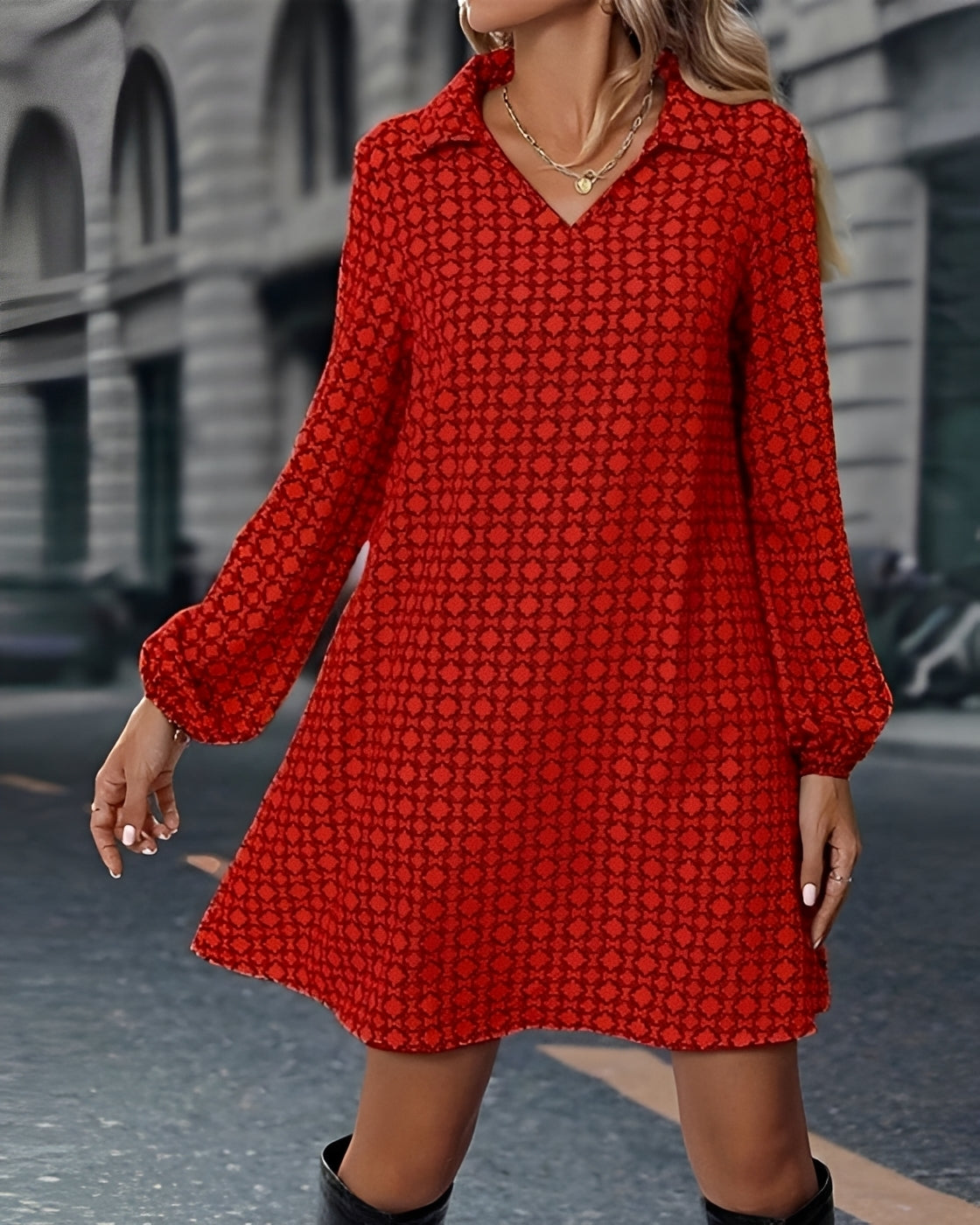 Bertie - Locker geschnittenes Kleid mit langen Ärmeln