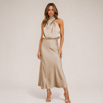 Lillie - Stilvolles Neckholder-Kleid