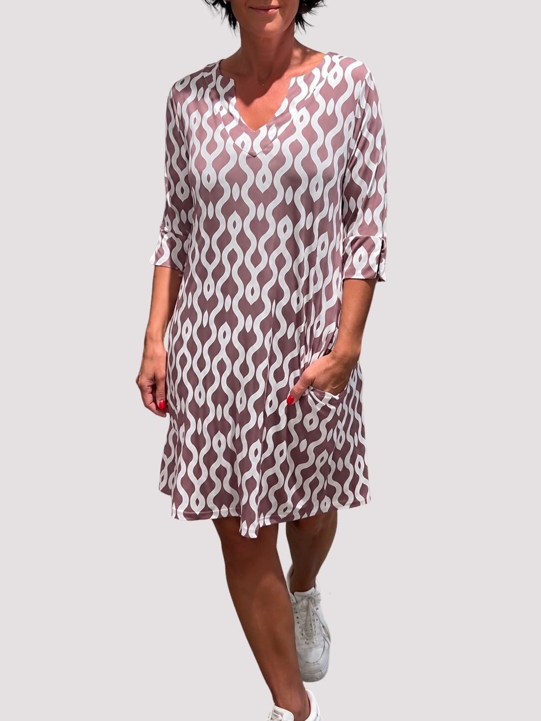 Jazmin - Angenehmes Midikleid mit Rüschen