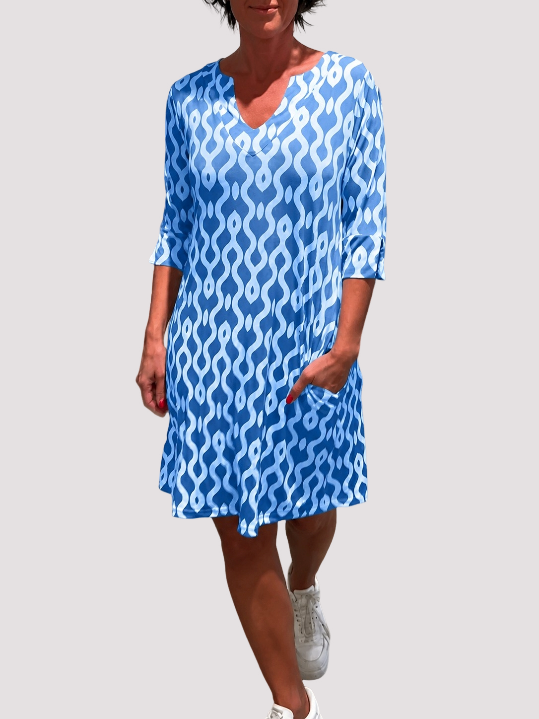 Jazmin - Angenehmes Midikleid mit Rüschen
