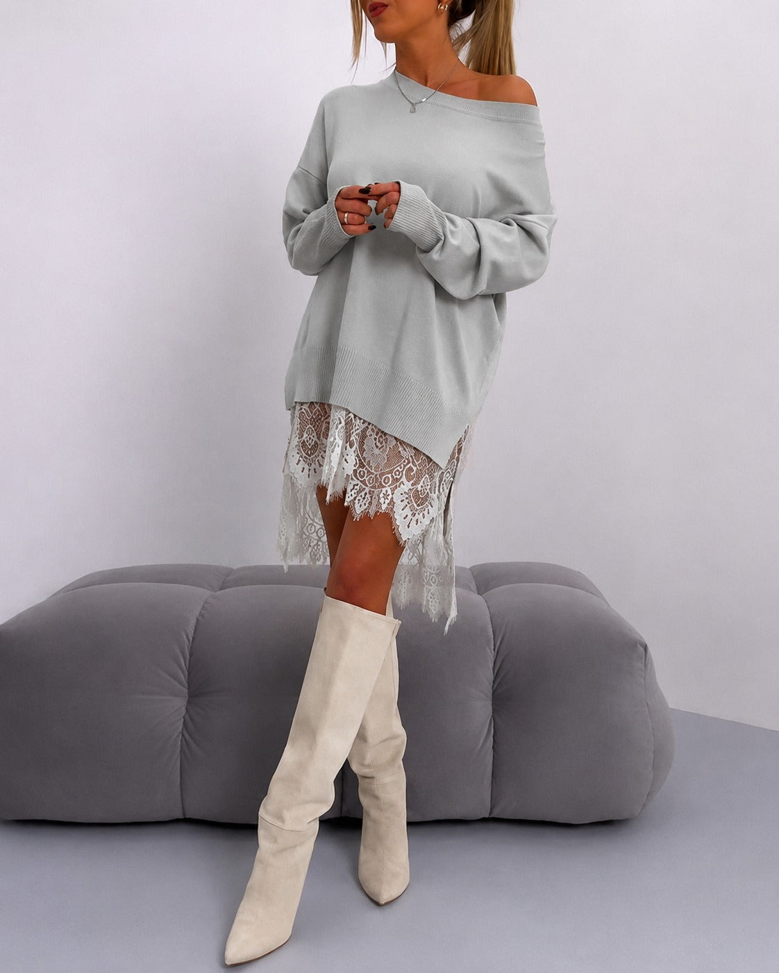Eleanor - Elegantes, schulterfreies Kleid