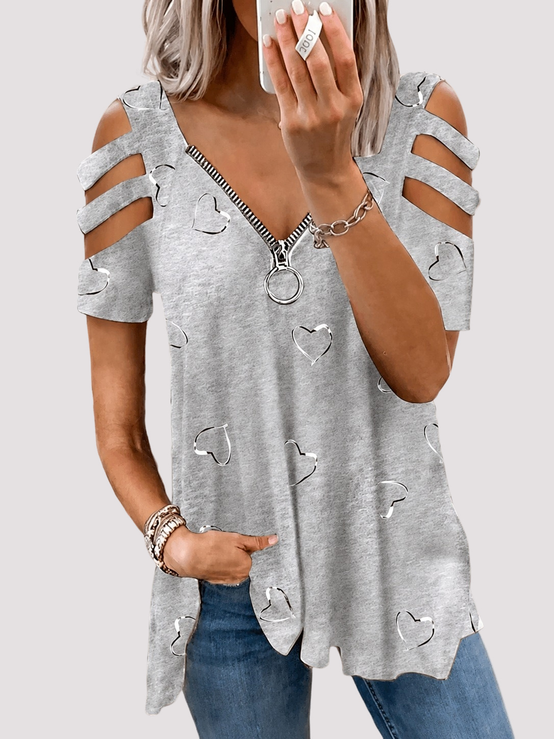 Saira - Trendiges Hemd mit Zipper