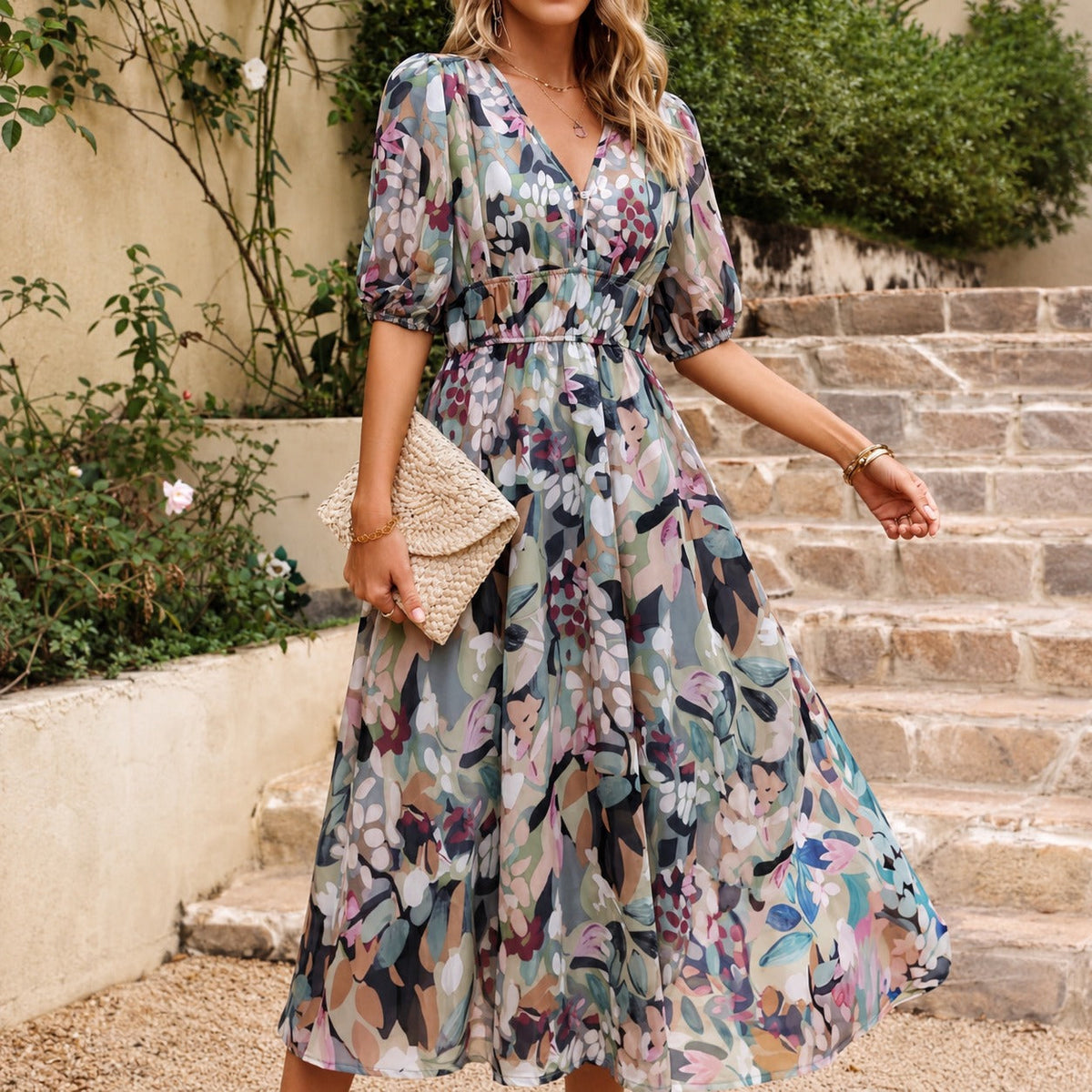 Doherty - Komfortables Midikleid mit Blumen