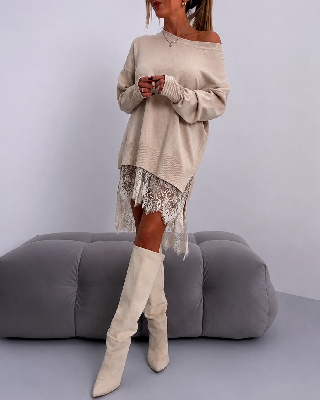 Eleanor - Elegantes, schulterfreies Kleid