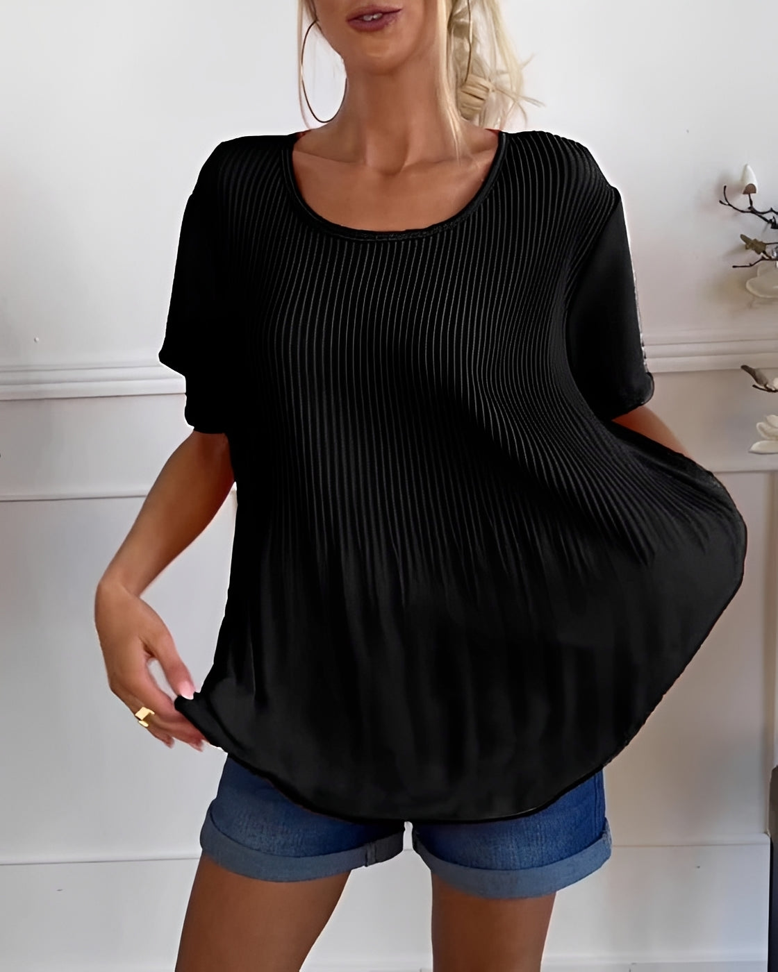 Faye - Locker geschnittene Bluse mit Falten