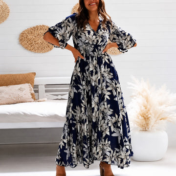 Michaela - Schickes, Lockeres Blumenkleid in Midilänge