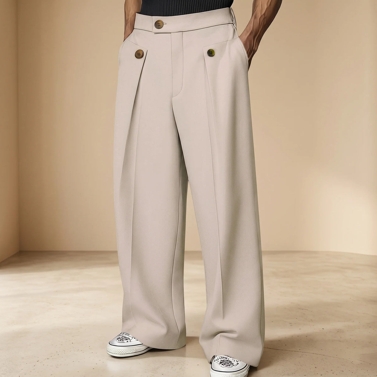 John - Schicke Weite Hose mit Hohem Bund