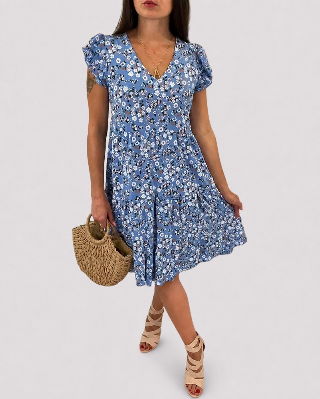 Gwen - Luftiges Midikleid mit Blumendesign