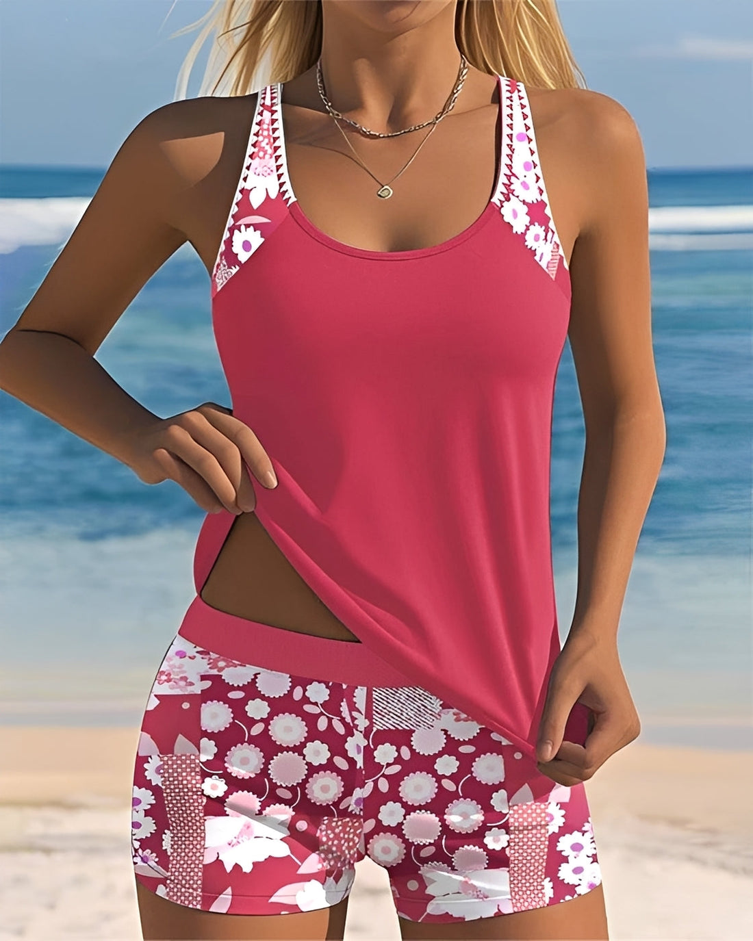 Tyrese - Eleganter Tanktop-Badeanzug