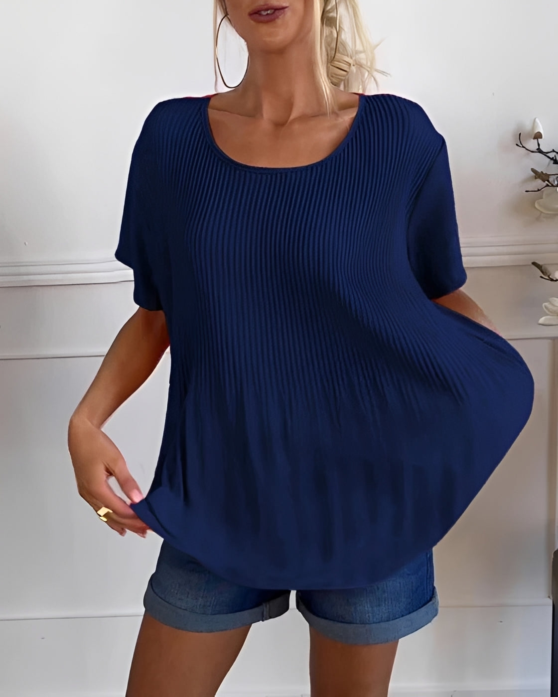 Faye - Locker geschnittene Bluse mit Falten
