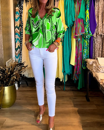 Chaya - Elegante Bluse mit langen Ärmeln in lockerer Passform