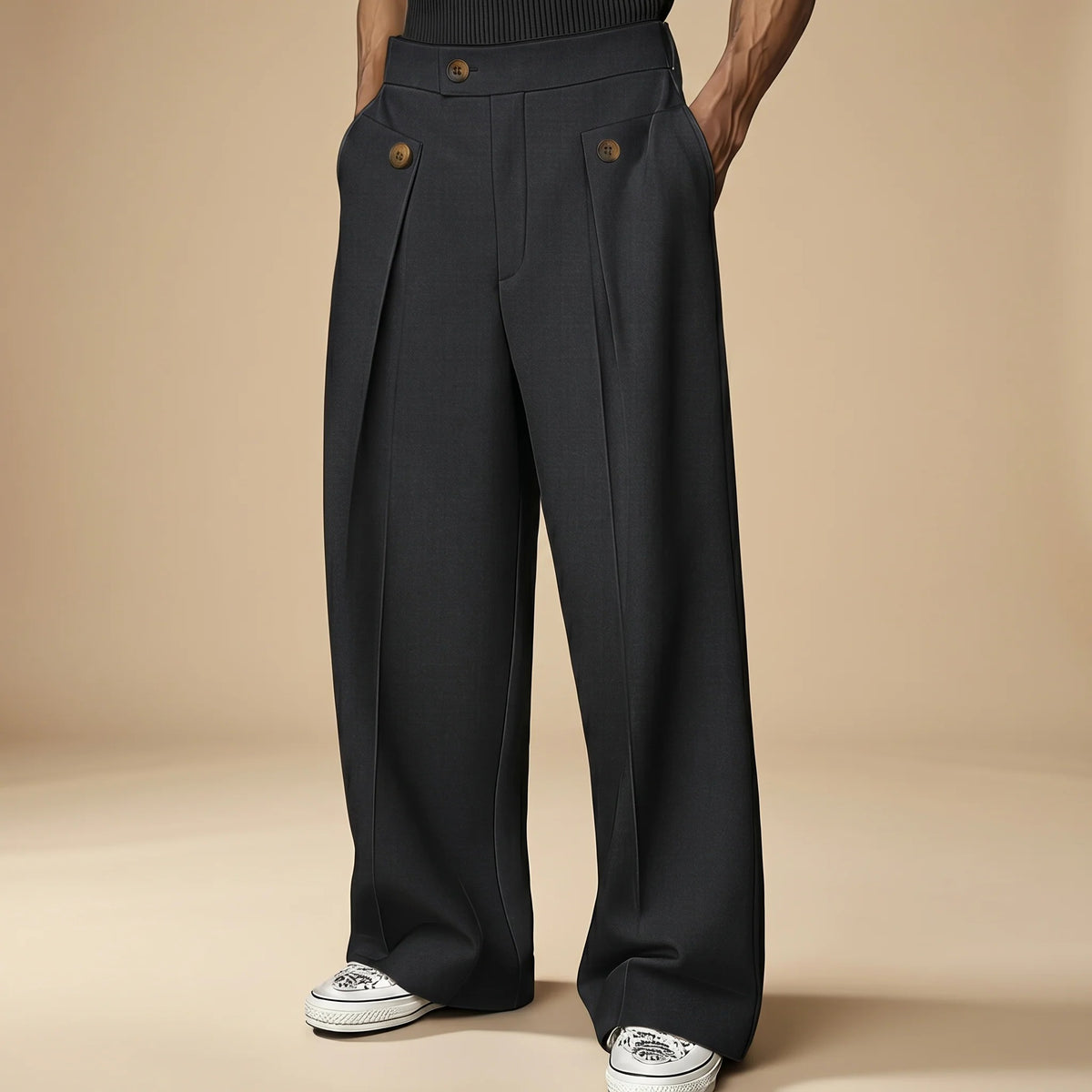 John - Schicke Weite Hose mit Hohem Bund