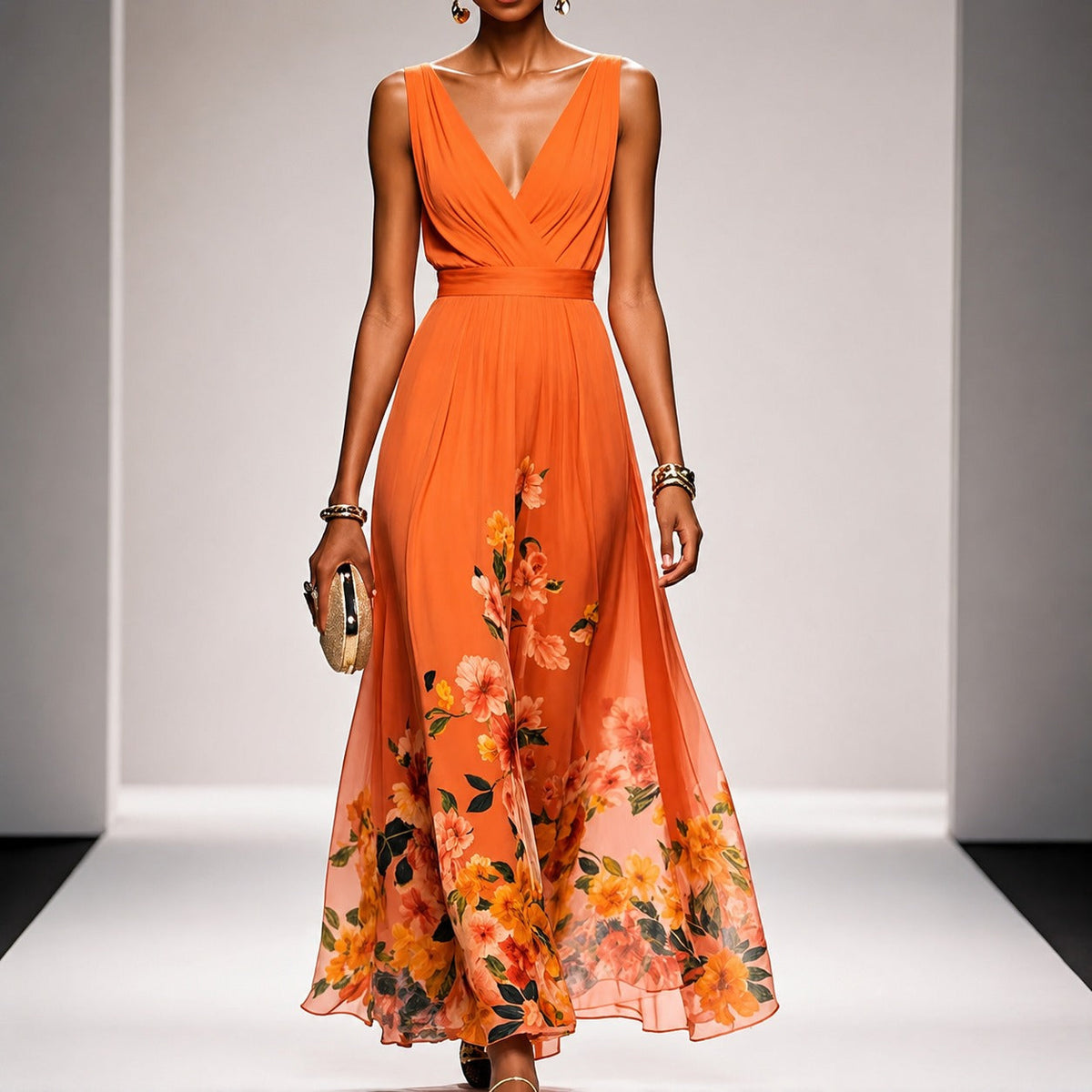 Tanisha - Maxi-Kleid mit Blumendesign