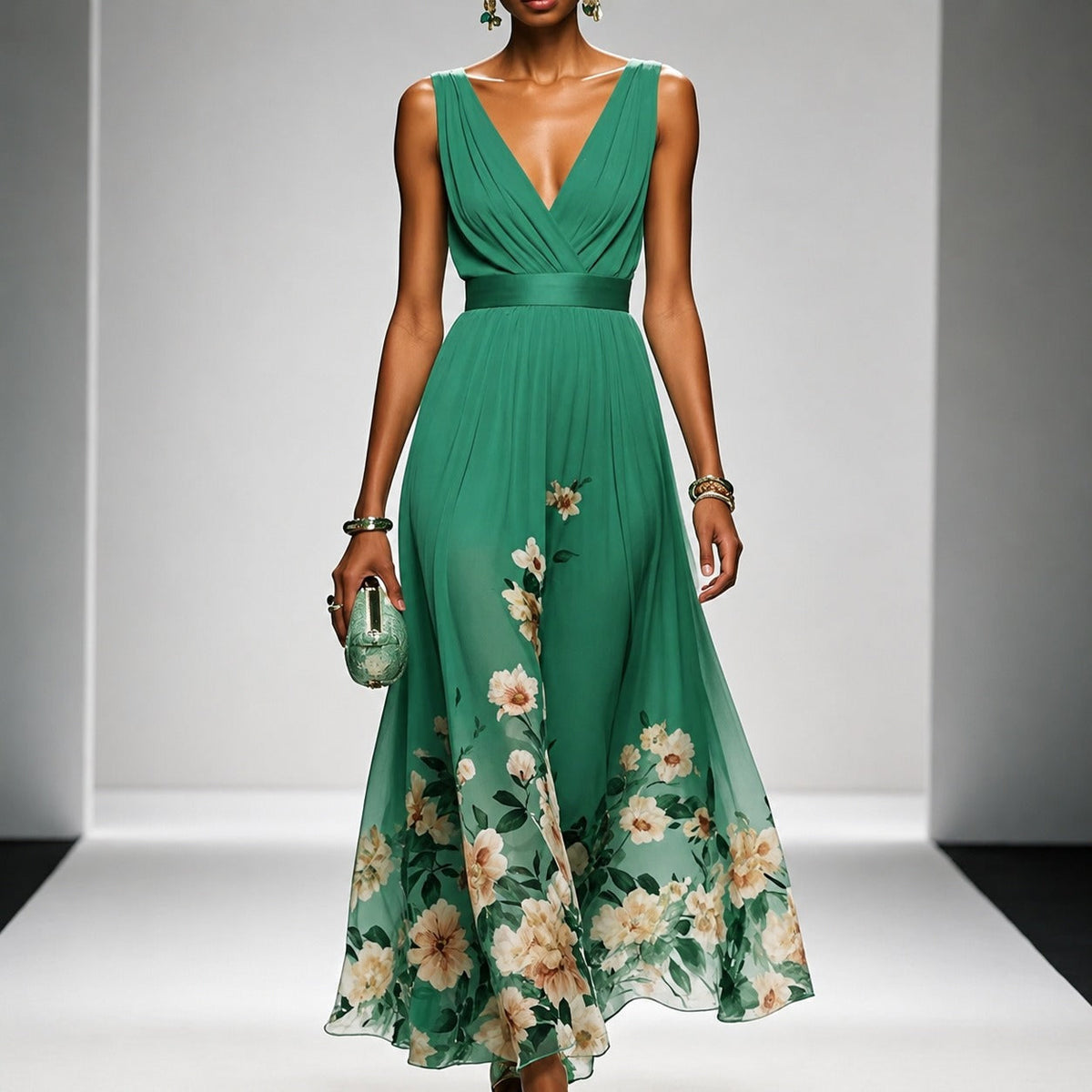 Tanisha - Maxi-Kleid mit Blumendesign