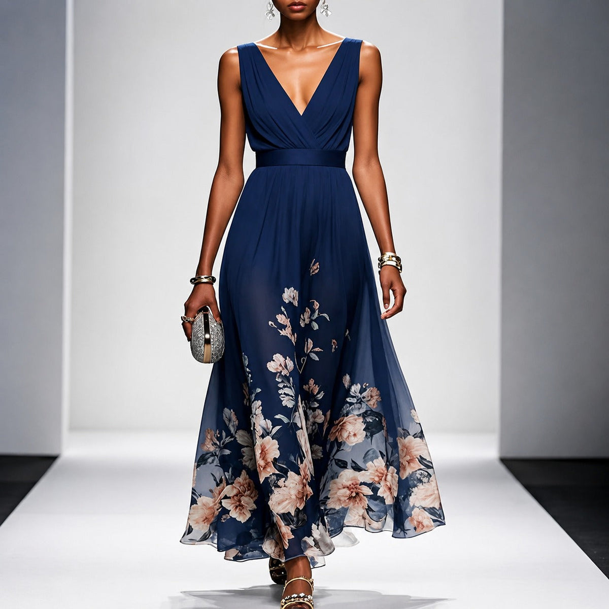 Tanisha - Maxi-Kleid mit Blumendesign