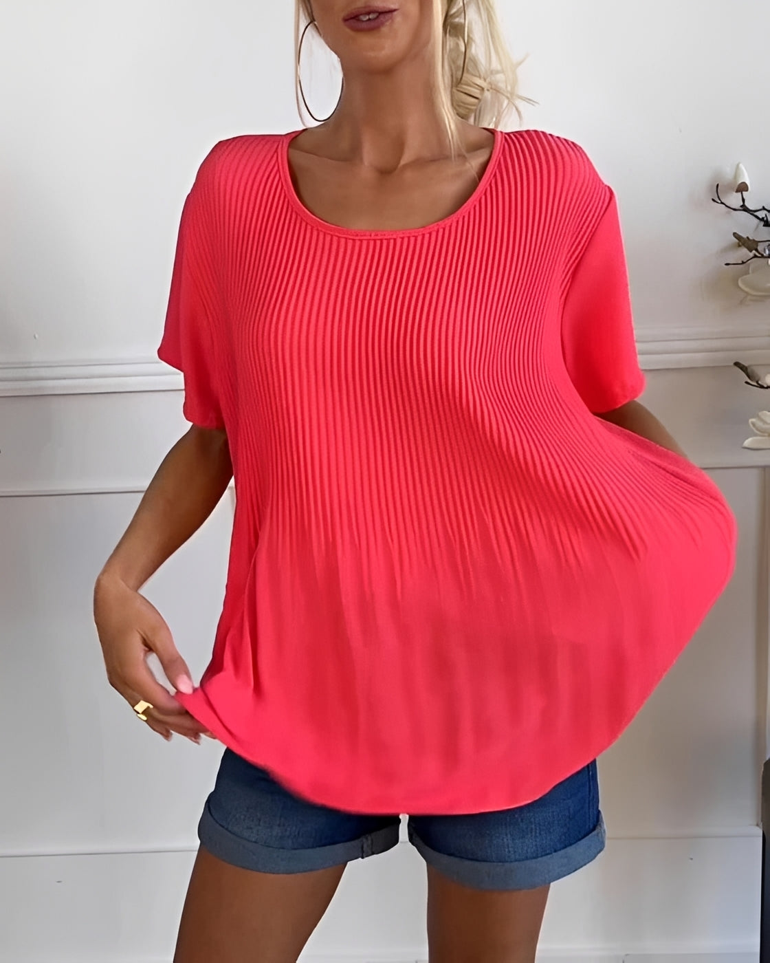 Faye - Locker geschnittene Bluse mit Falten