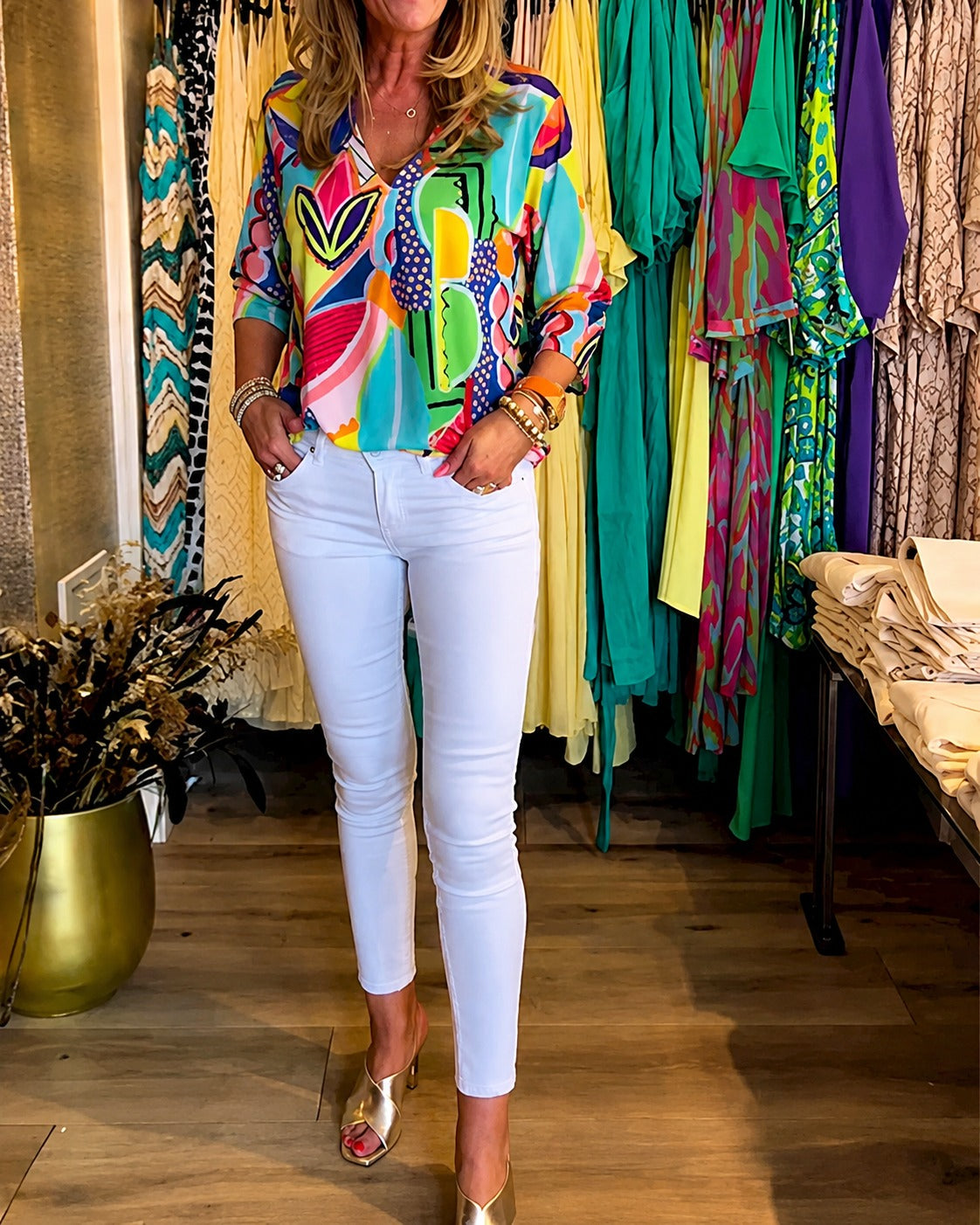 Chaya - Elegante Bluse mit langen Ärmeln in lockerer Passform