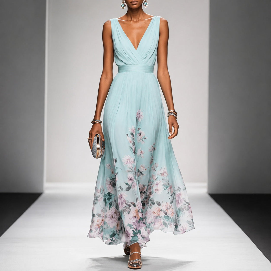 Tanisha - Maxi-Kleid mit Blumendesign