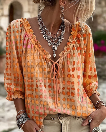 Candice - Modische Bluse mit Punktmuster