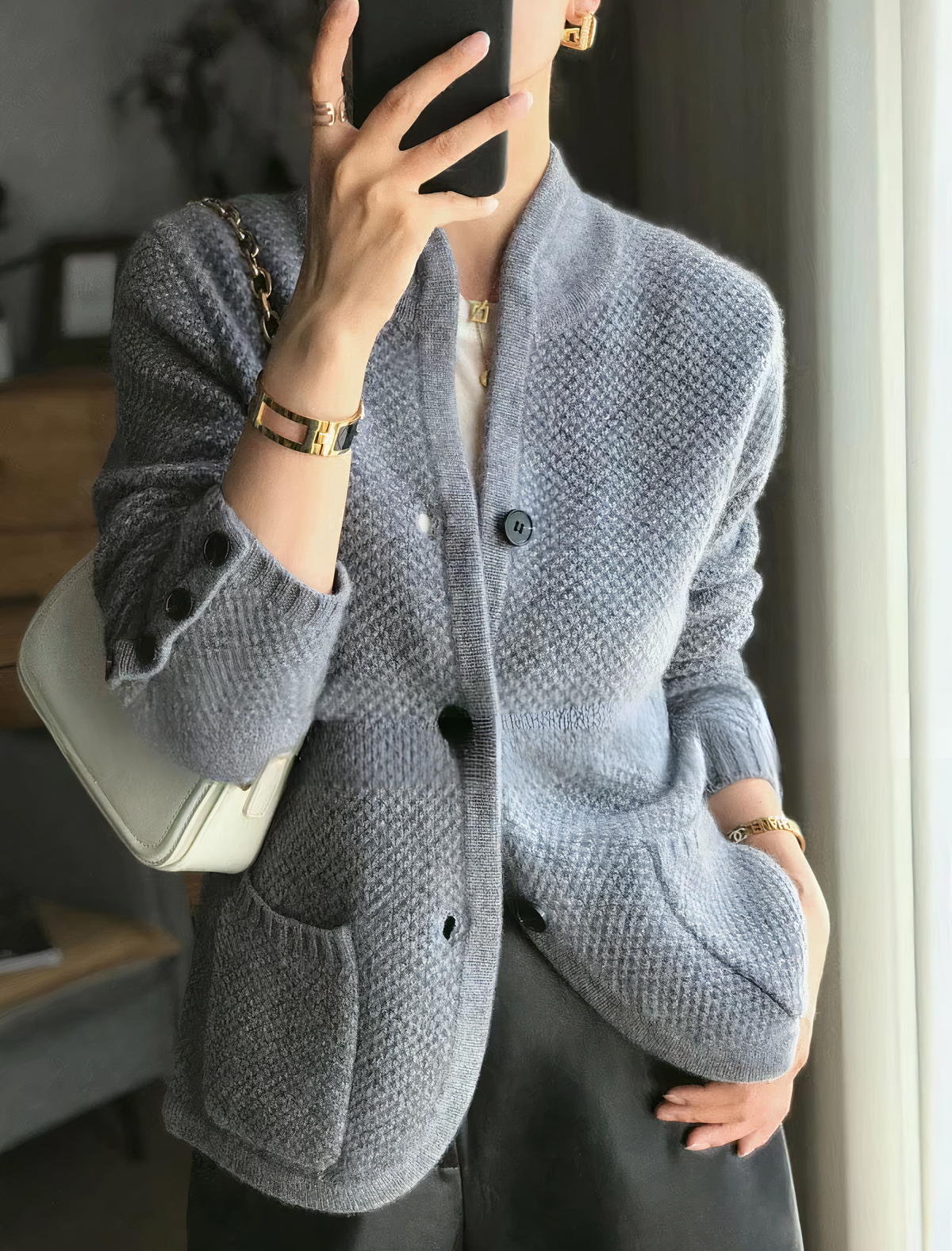 Edda - Strickcardigan mit Knöpfen