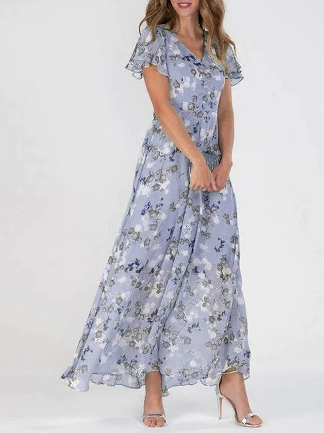 Lea- Elegantes Damen Chiffonkleid