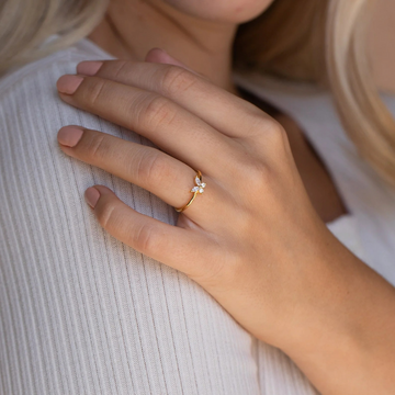 Diamant-Schmetterling - Zarter Schmetterlingsring