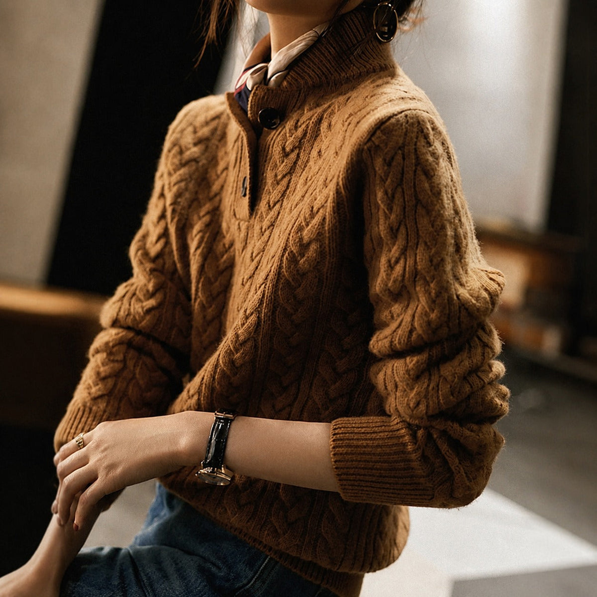 Alice - Eleganter Rollkragenpullover