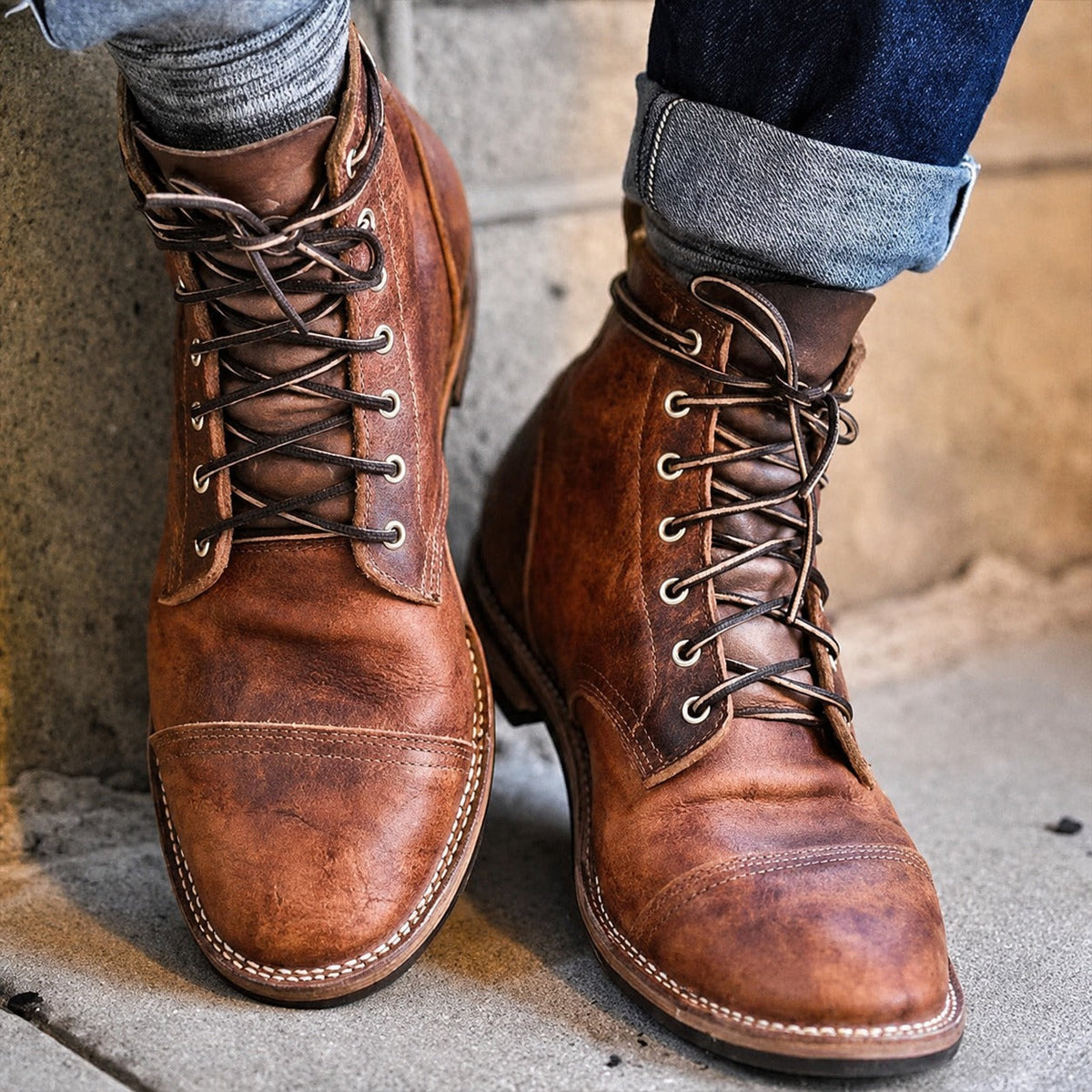 Aaron - Vintage-inspirierte klassische Herrenstiefel