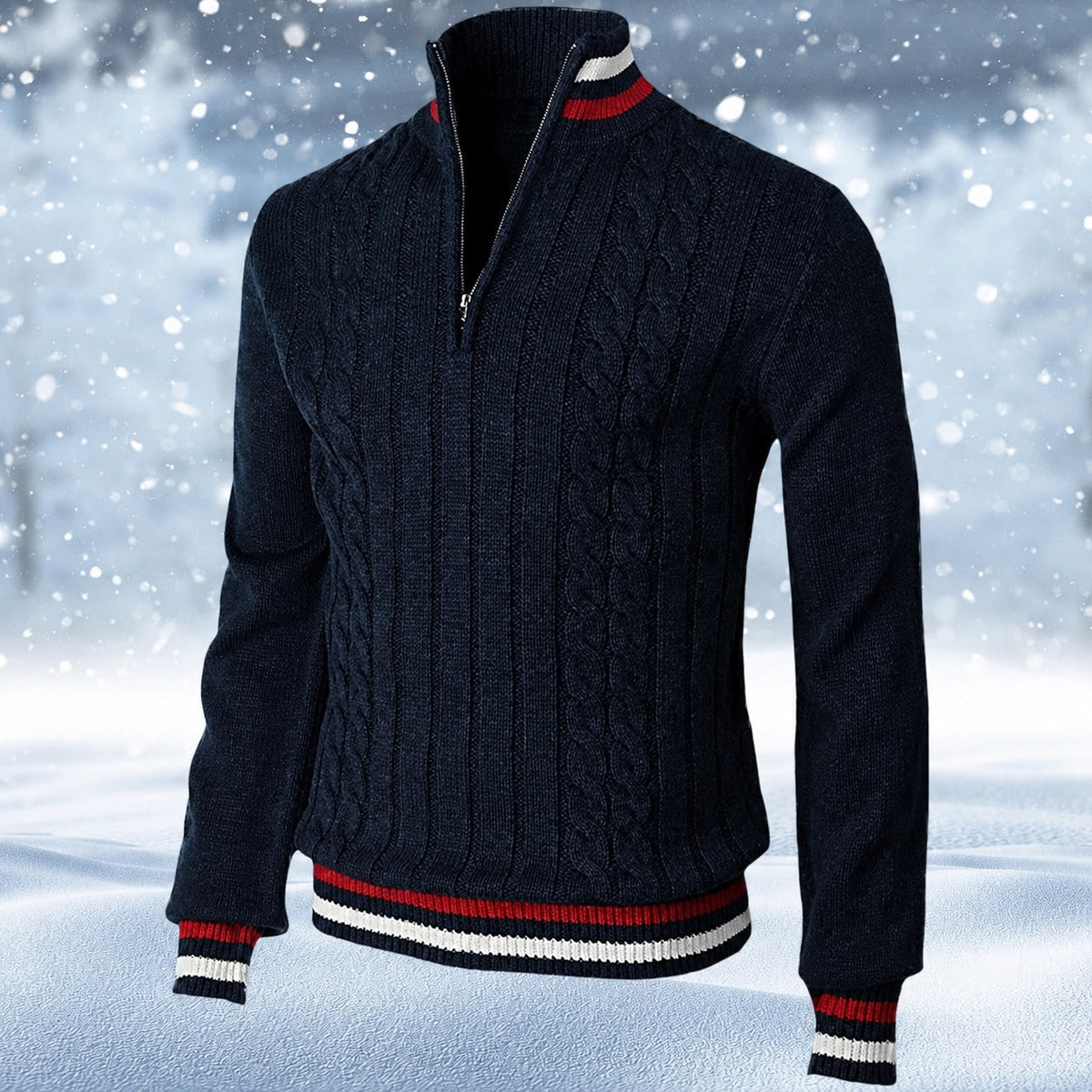 Ralph - Eleganter Herrenpullover mit Zipper