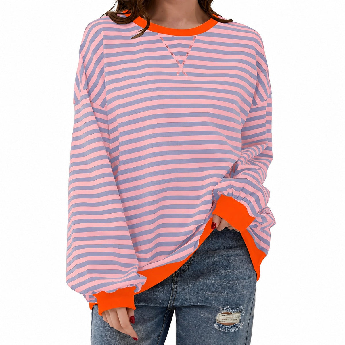 Judith - Bequemer Damenpullover mit Streifen