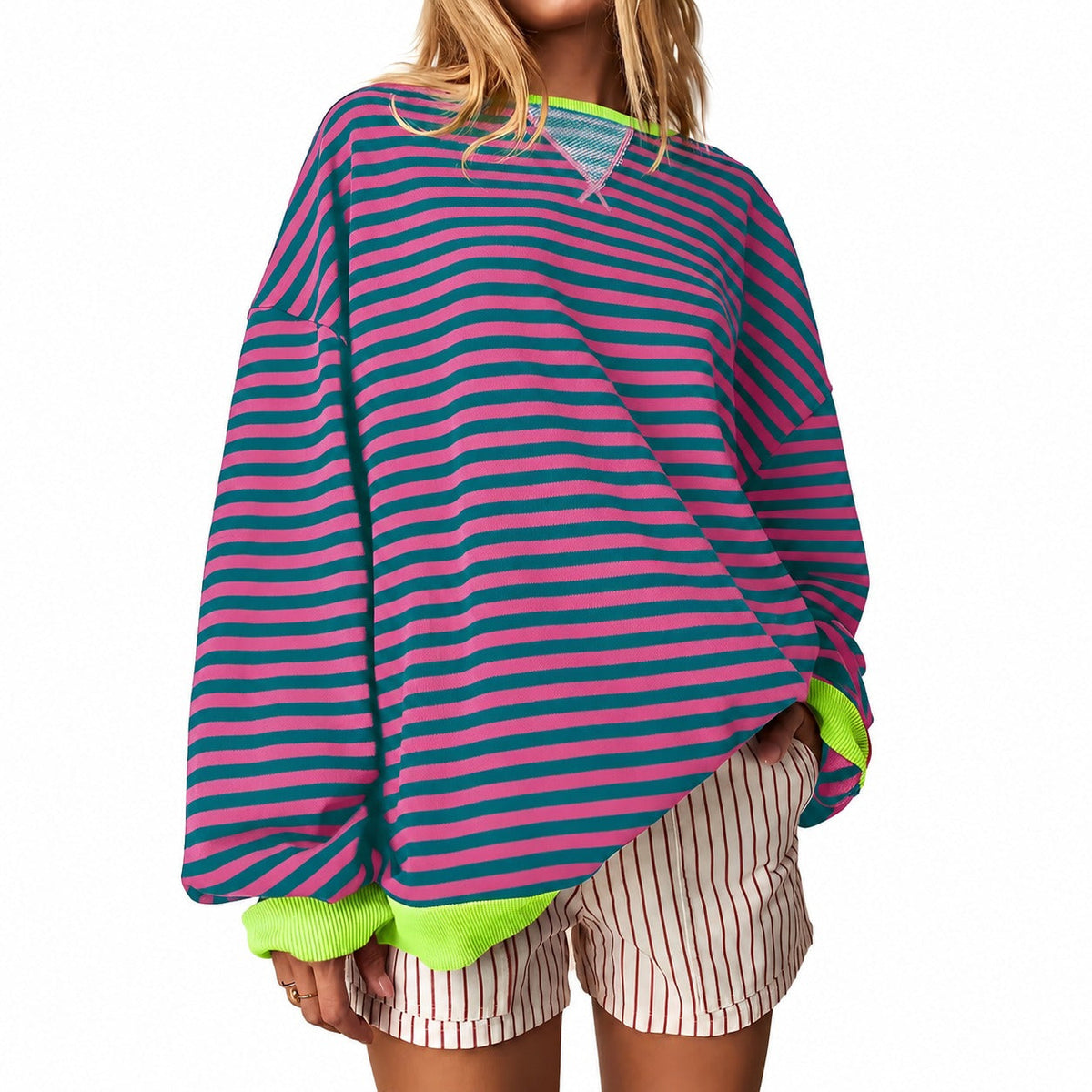 Judith - Bequemer Damenpullover mit Streifen