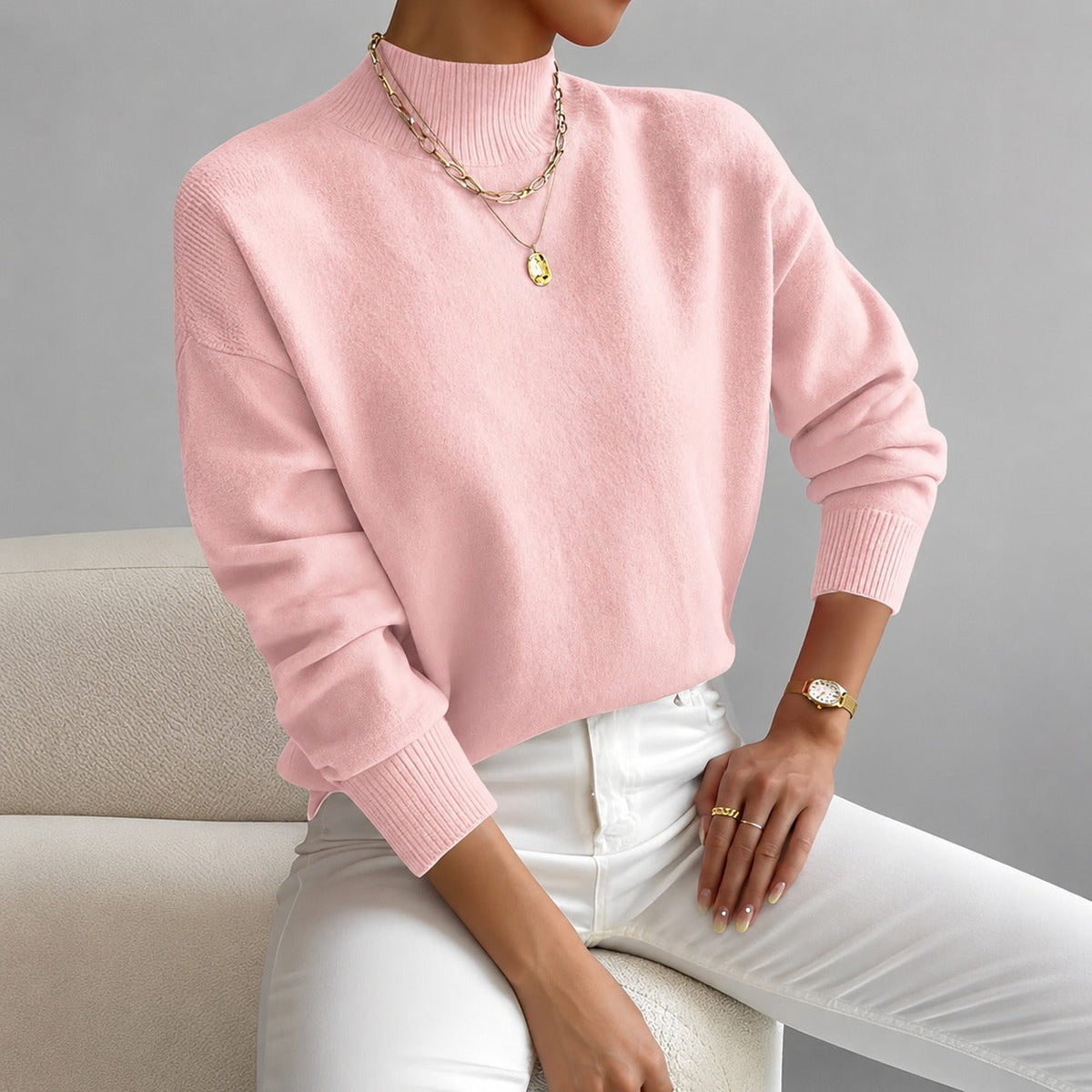 Roxana - Eleganter Damenpullover mit geschmackvollem Kragen