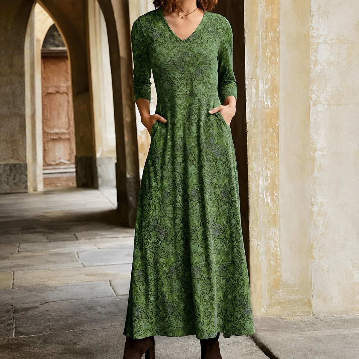 Alexis - Klassisches Damenkleid mit langen Ärmeln