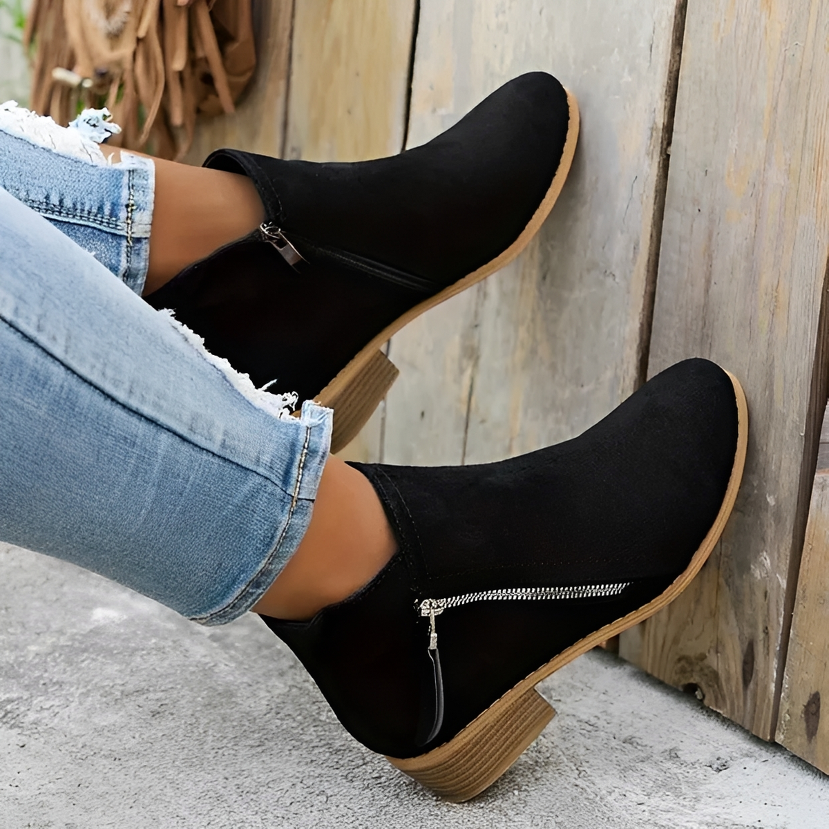 Klara - Elegante und trendige Stiefel mit Reißverschluss