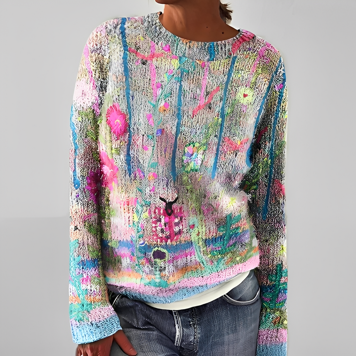 Liliane - Stilvoller Pullover mit Rundhalsausschnitt