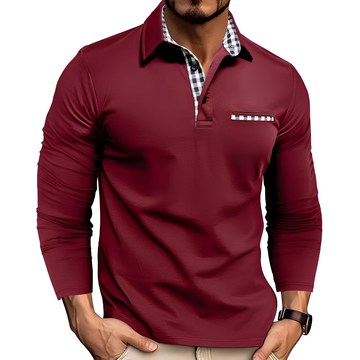 Charel - Haltbares Langarm-Poloshirt