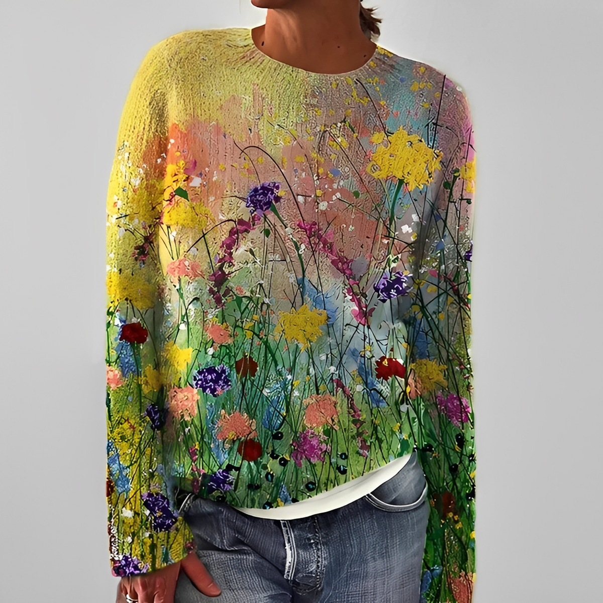 Liliane - Stilvoller Pullover mit Rundhalsausschnitt