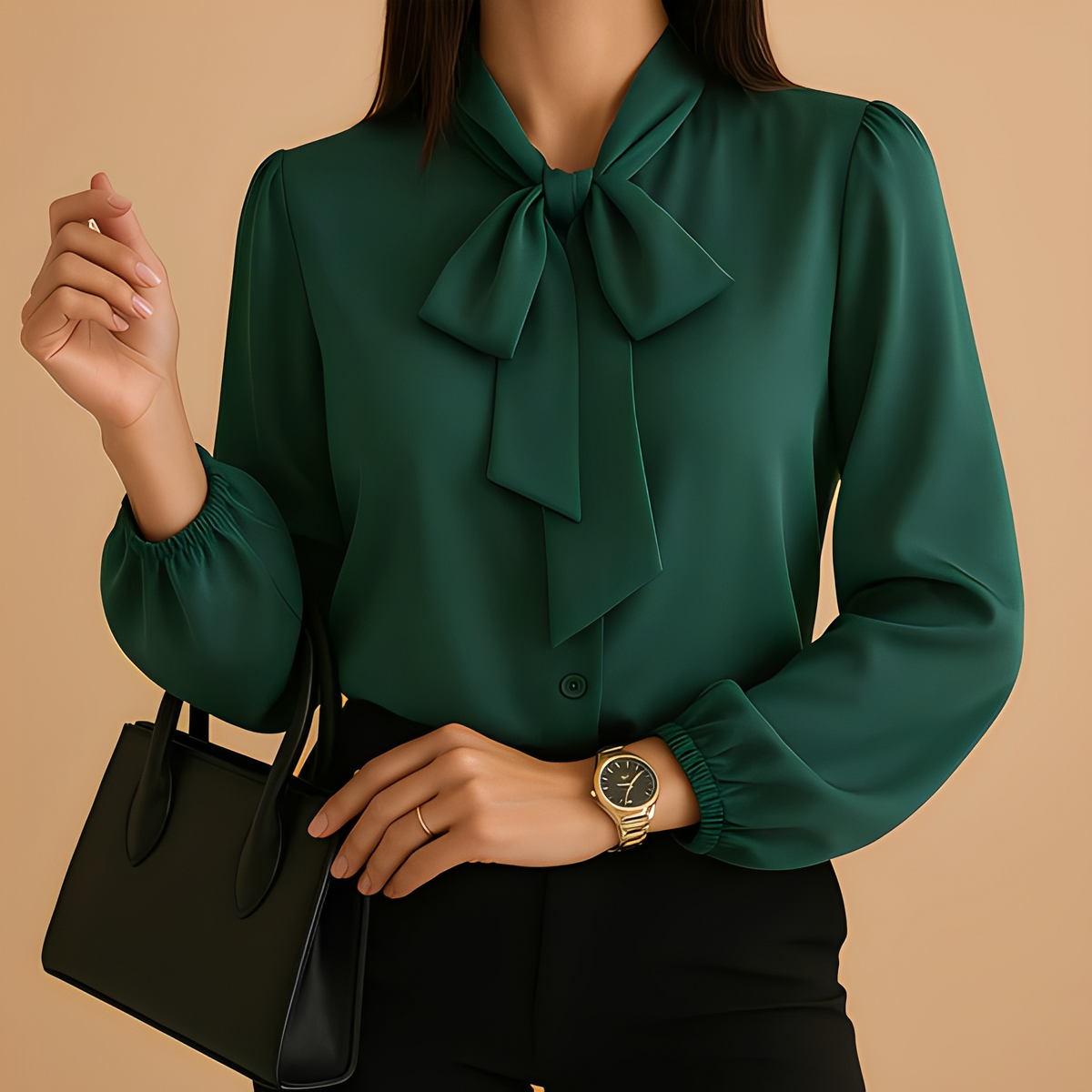 Blainne - Stilvolle Damenbluse mit Schleifendetail