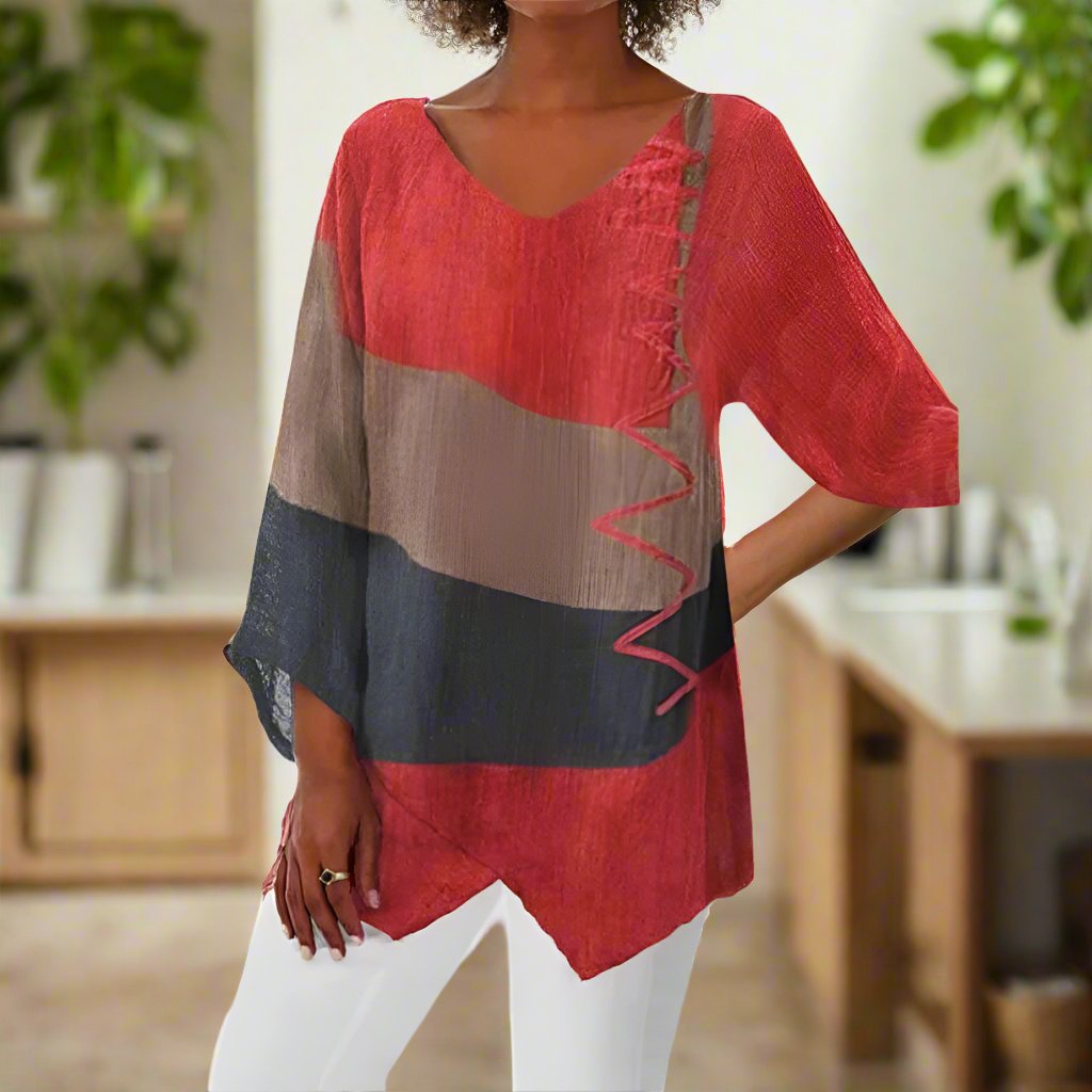 Eli - Bluse mit Farbblockdesign