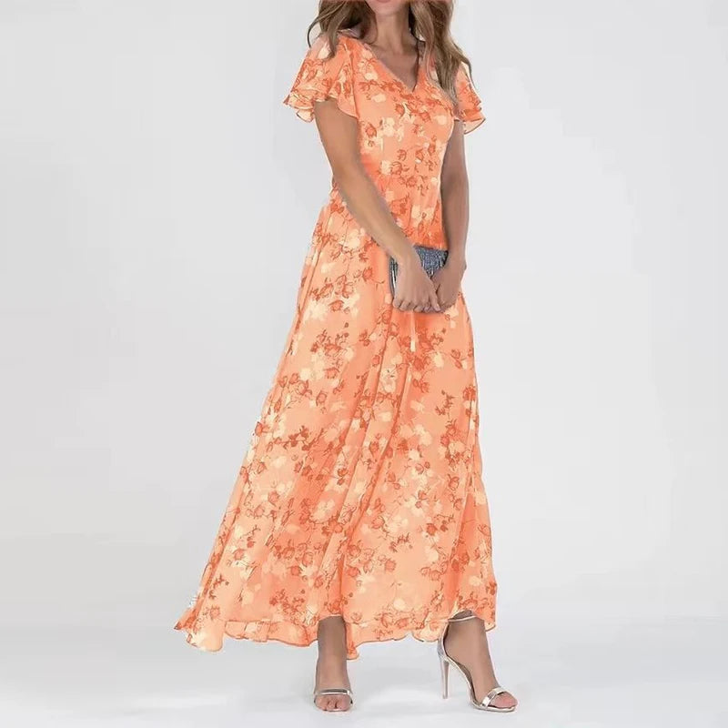 Lea- Elegantes Damen Chiffonkleid