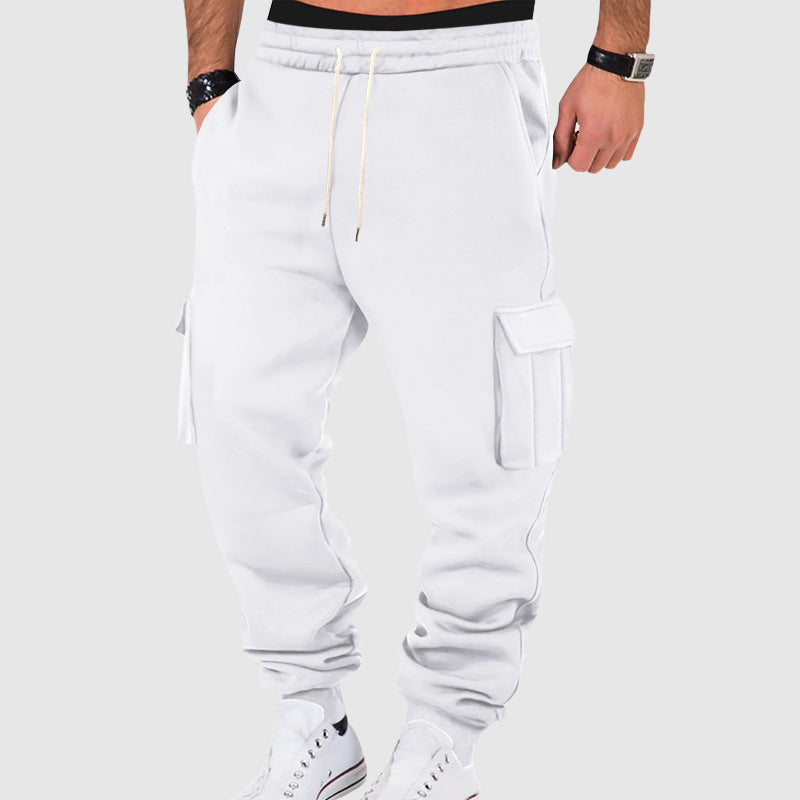 Herren Cargo-Hose mit seitlichen Taschen und Kordelzug - Relaxed Fit