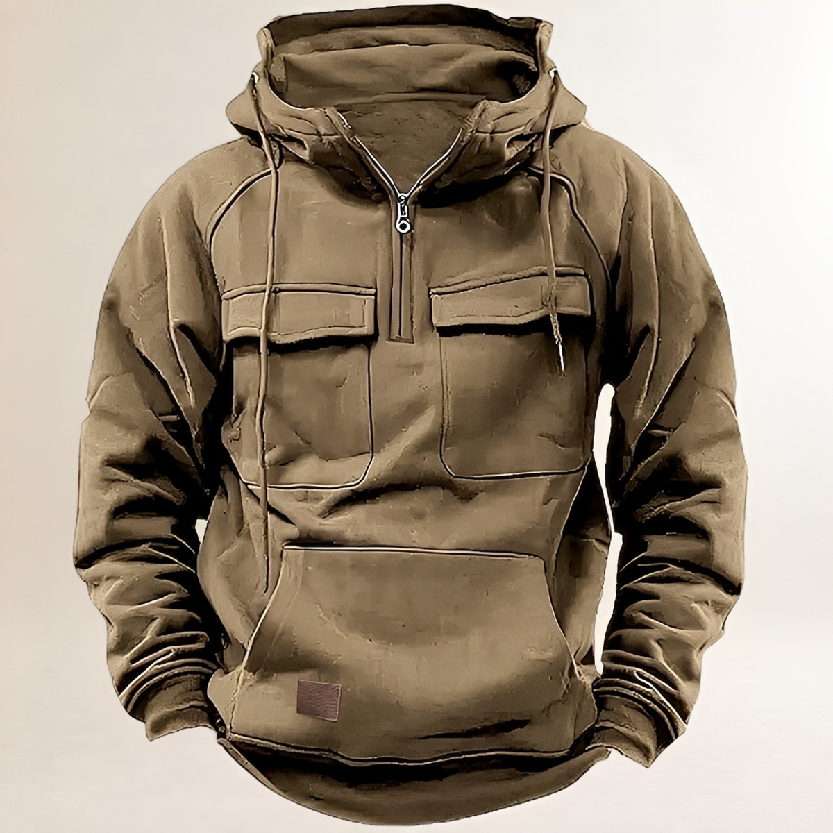 Herren Hoodie - Reißverschluss, Fronttaschen, reguläre Passform
