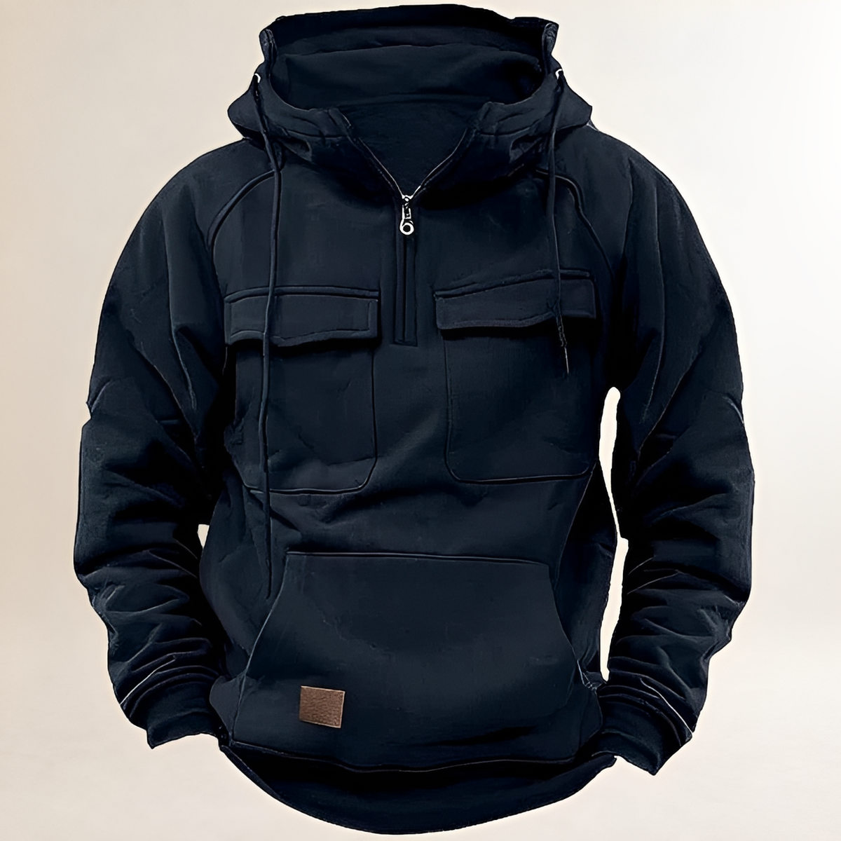 Herren Hoodie - Reißverschluss, Fronttaschen, reguläre Passform