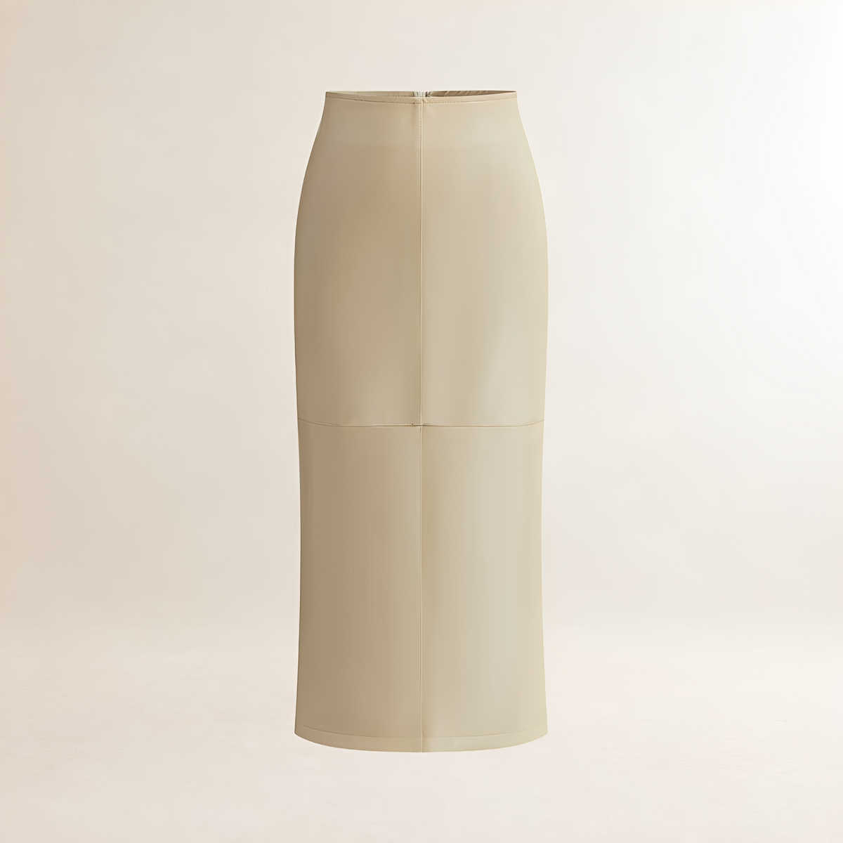 Midi Rock Damen Hoch Taille Schlank Passform Panel Design