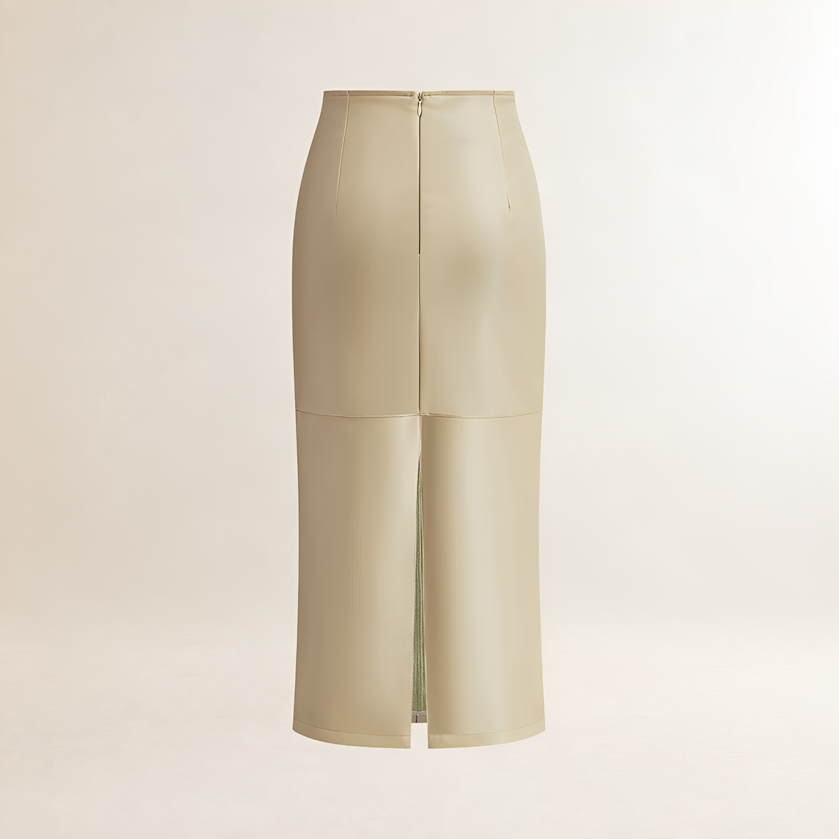Midi Rock Damen Hoch Taille Schlank Passform Panel Design