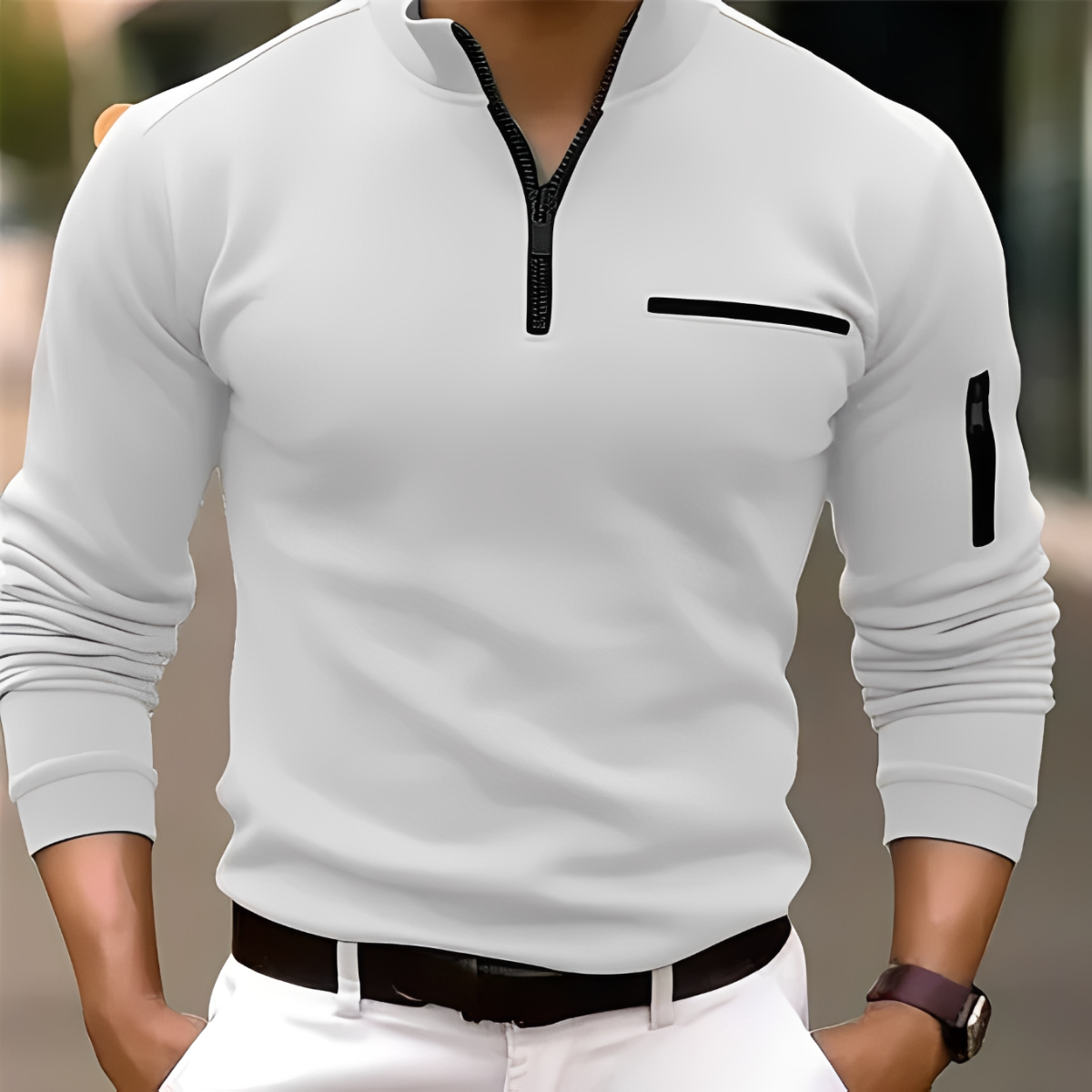 Marco - Moderner Pullover mit Zipper
