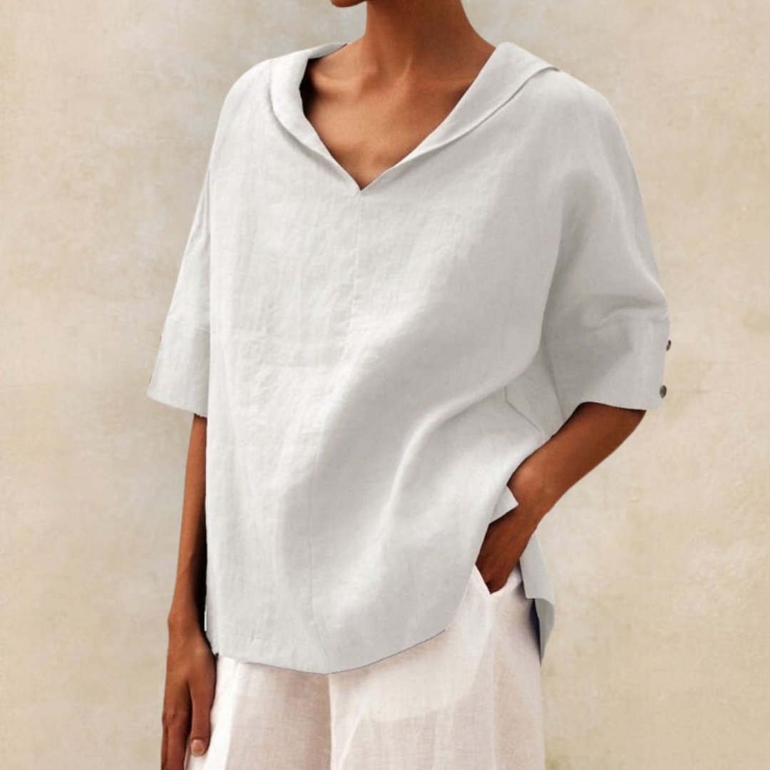 Lena - Bluse mit V-Ausschnitt