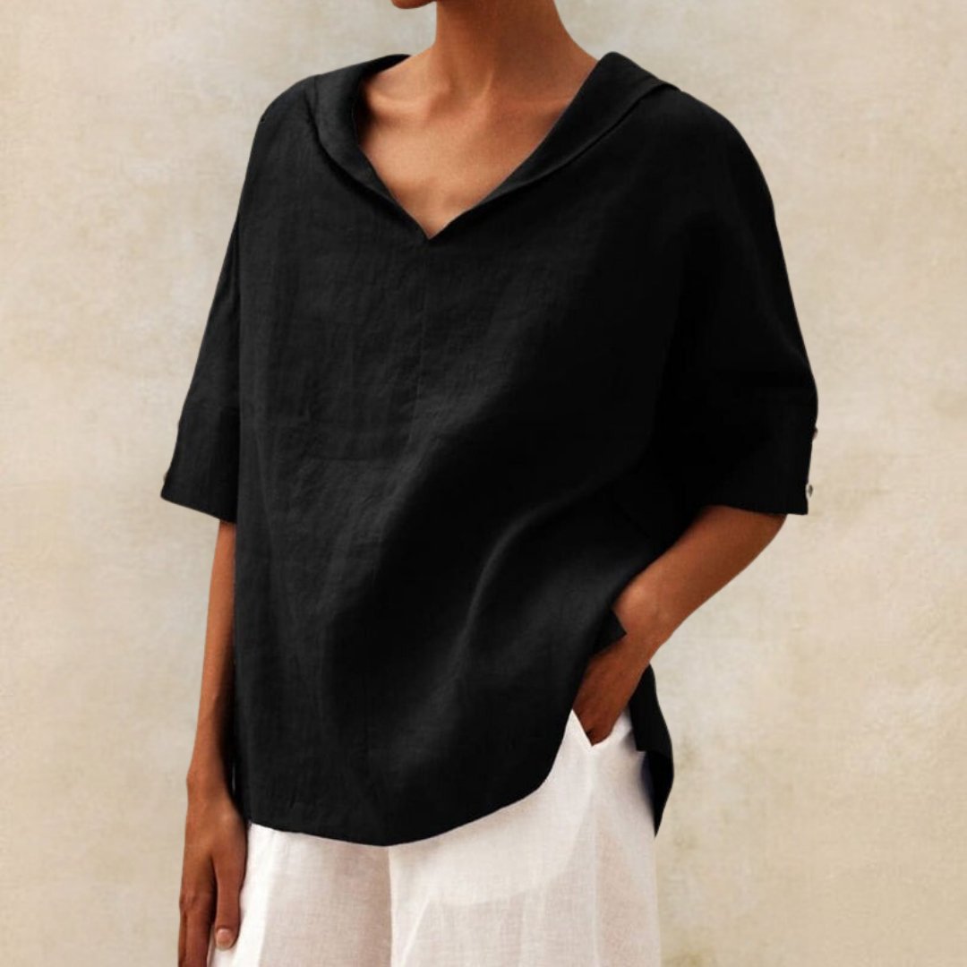 Lenna - Elegante Bluse mit V-Ausschnitt für Damen