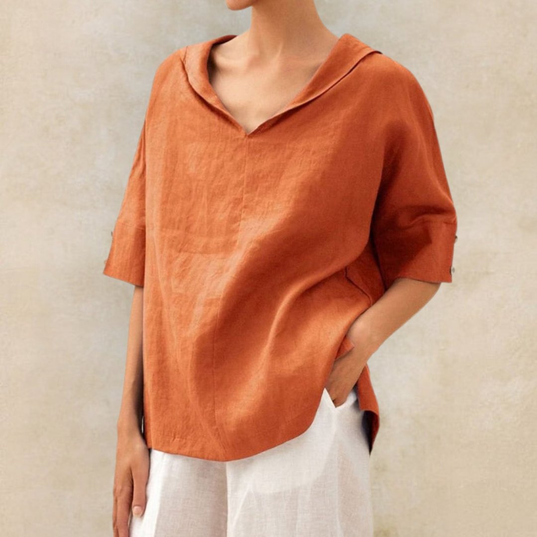 Lena - Bluse mit V-Ausschnitt