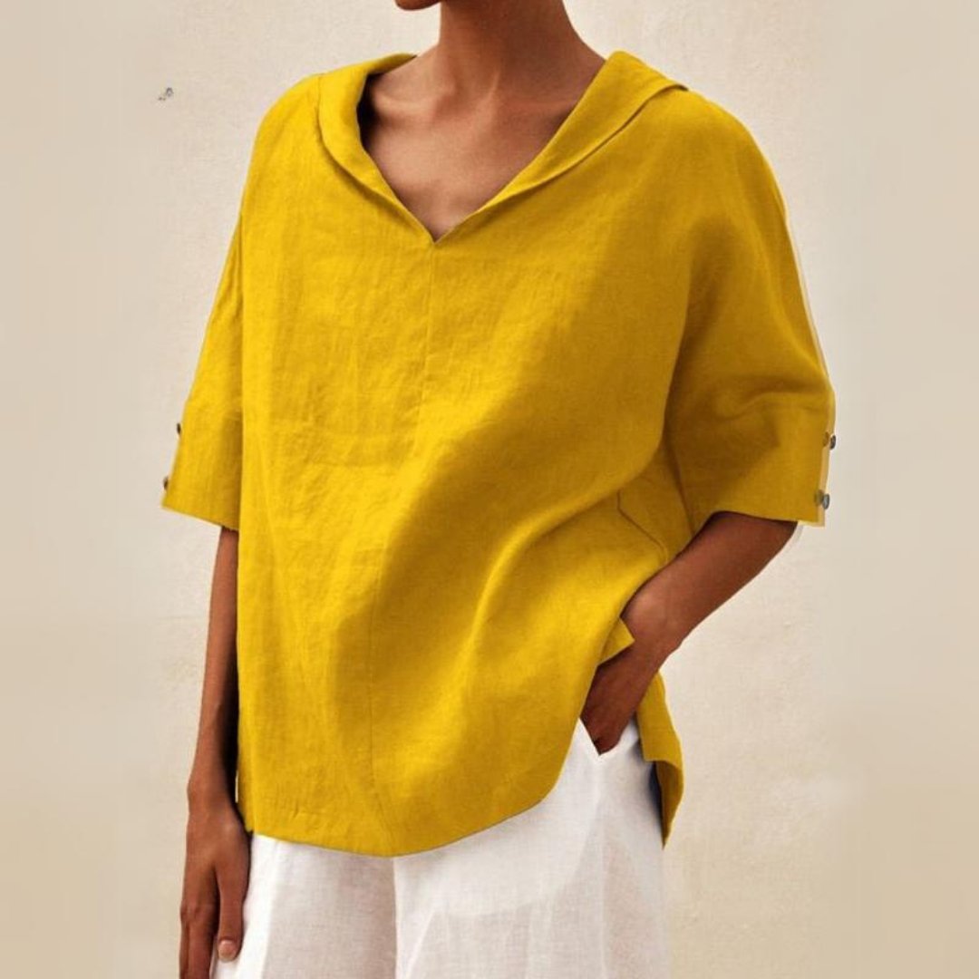 Lena - Bluse mit V-Ausschnitt